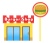 バーガーショップイラスト　透過png