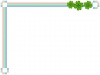 四つ葉のクローバーフレーム飾り枠イラスト