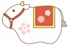 牛の干支飾り1(正月、丑、年賀状)
