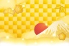 金富士と初日の出　背景(ゴールド、派手、インパクト、キラキラ、松竹梅、ご来光、壁