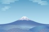 富士山の年賀状テンプレート