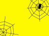 蜘蛛のハロウィン背景(黄色)