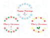 クリスマスのフレームセット　雪の結晶