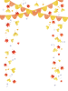 紅葉と銀杏の秋色フレーム（縦）