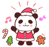 楽しいクリスマスのパンダ２