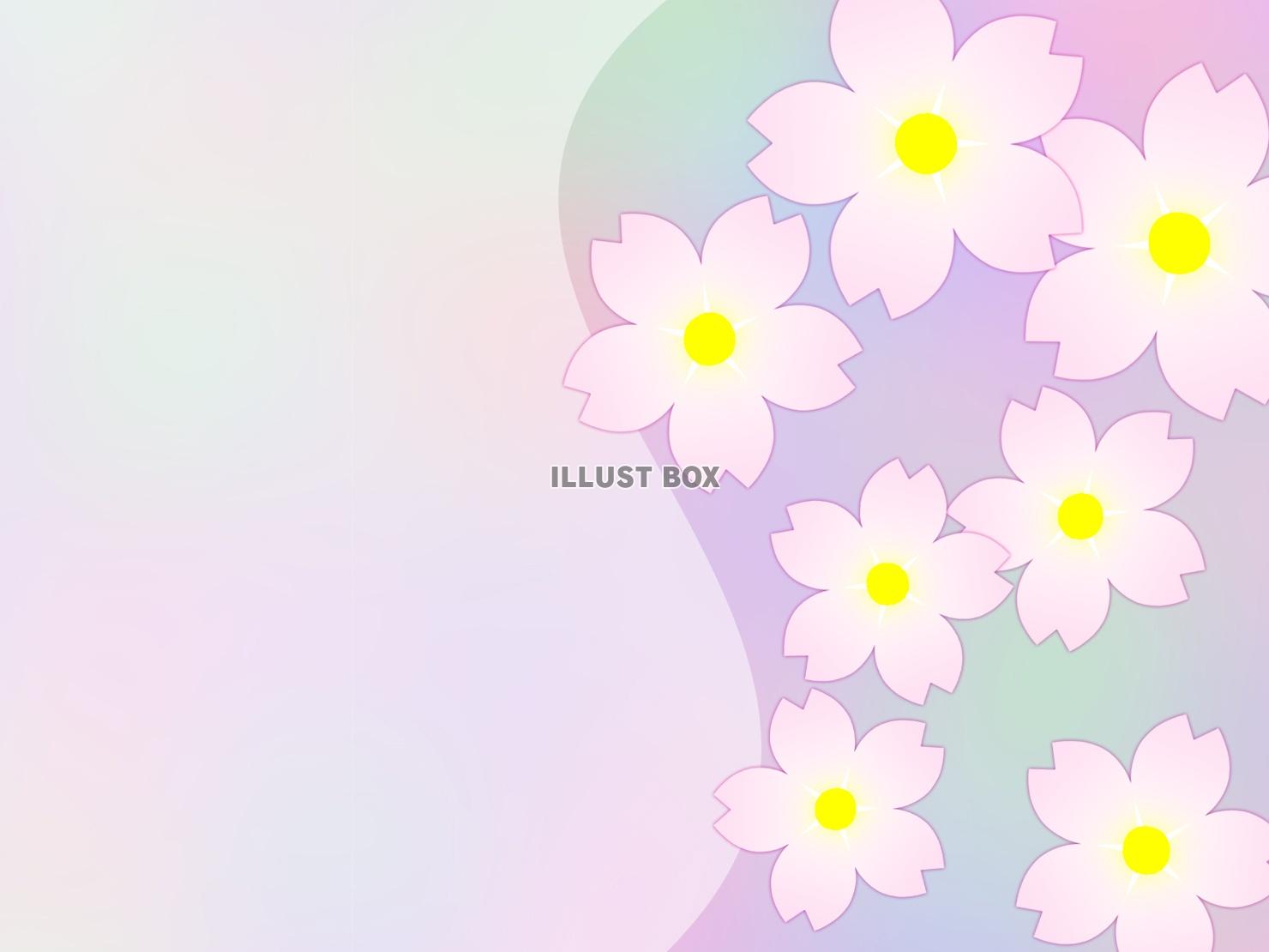 無料イラスト 桜の花模様壁紙シンプル背景素材イラスト