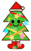 可愛いクリスマスツリー　透過png