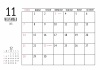 2021年 11月 おしゃれカレンダー（A4 ）