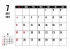 2021年 7月 シンプルカレンダー（A4 ）