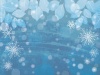 雪の結晶冬空葉っぱ植物キラキラ風景ロマンチック青光12月1月2月背景壁紙イラスト