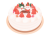 サンタが乗ったクリスマス用いちごのホールケーキ