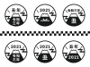 2021年　正月素材　富士山ロゴセット　黒