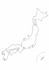 JAPAN★日本地図（県境なし）★白地図