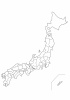 JAPAN★日本地図（県境あり）★白地図