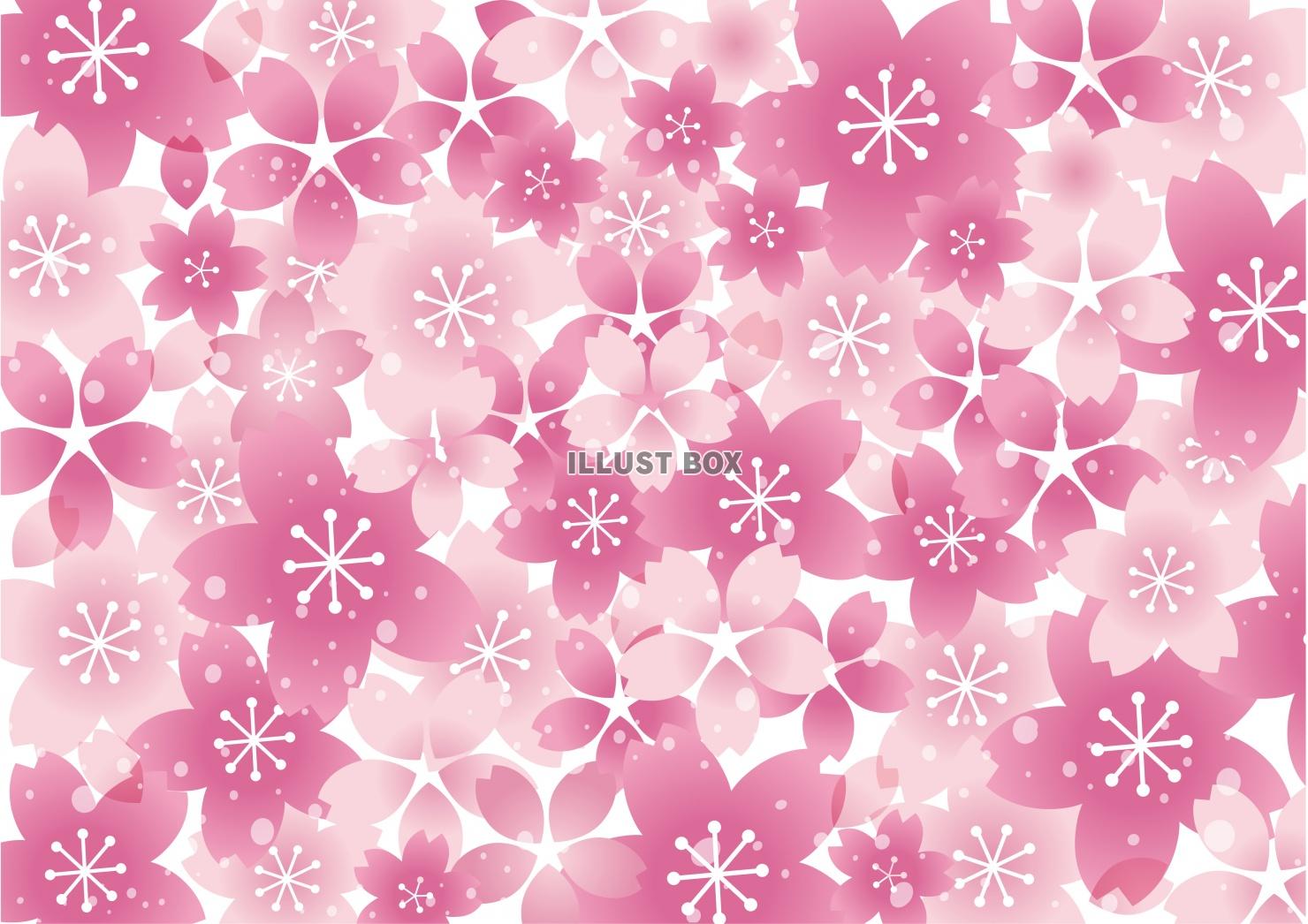 無料イラスト 桜いっぱいの背景 壁紙素材