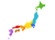 カクカクブロック日本地図