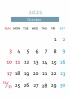 2021年10月カレンダー