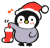 クリスマスのペンギン１