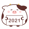 フリップを持つ牛（2021）