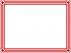 紅白縞フレームシンプル飾り枠素材イラスト