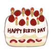 苺の誕生日ホールケーキ