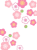 梅の花模様壁紙和風柄背景素材イラスト。透過PNG  