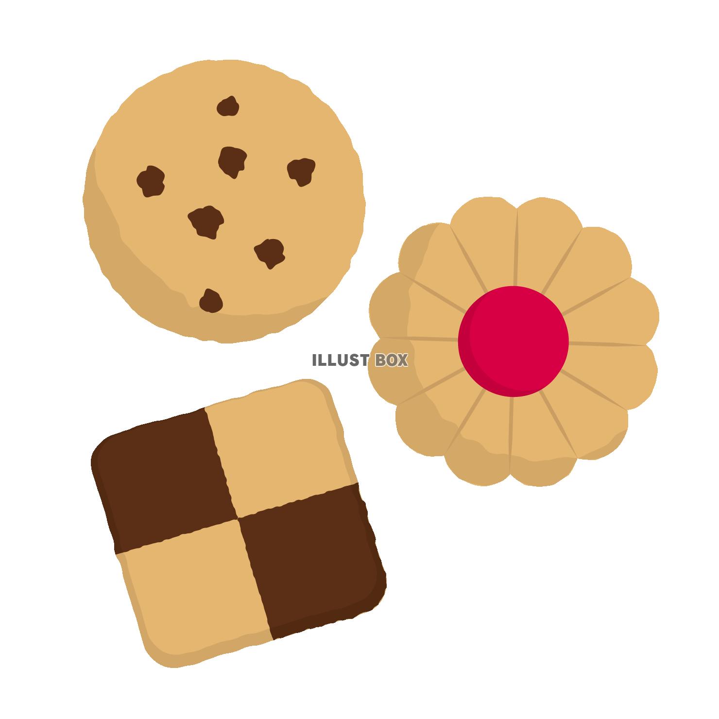 無料イラスト クッキー３種