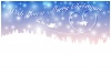 雪景色のクリスマスカード5c・横