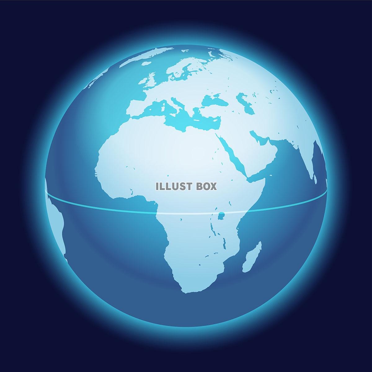 無料イラスト 世界地図 アフリカ 地中海 中東地域