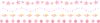 ピンクの水彩飾り罫線セット