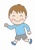 子供イラスト★小学生の男の子★走る