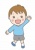 子供イラスト★小学生の男の子★返事