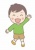 子供イラスト★小学生の男の子★返事