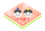 ひしもち型のひなまつりイラスト　透過png