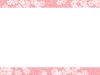 桜の花フレームシンプル飾り枠素材イラスト。透過 png