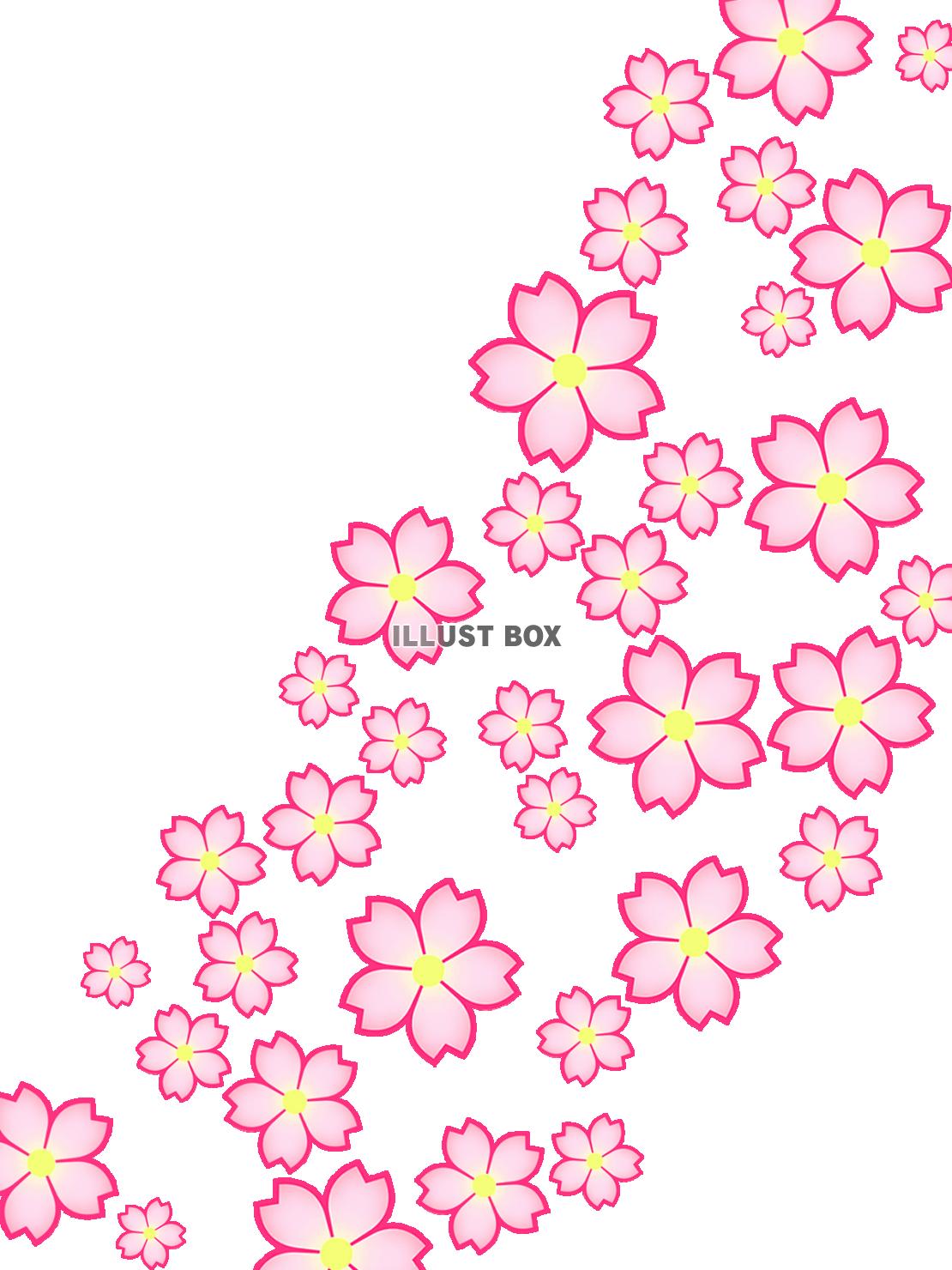 無料イラスト 桜の花模様壁紙シンプル背景素材イラスト 透過 Png