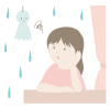 雨の日の窓辺-困り顔の女性(zip:pdf,jpg,透過png)