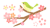 桜の枝とウグイス　透過png