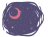 手書き風の可愛い絵本の様な月と星空の背景（透過PNG）