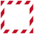 斜線柄フレーム〈赤〉正方形