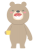 うがいするクマのキャラクター【png / eps】