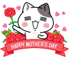 HAPPY MOTHER'S DAY＜ぶち猫　にゃんこ＞