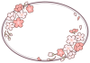 桜の丸いフレーム素材