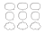 ポップなデザインの吹き出しセット　白黒
