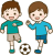 サッカーをする子供