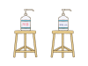 台に乗った消毒液とエタノール