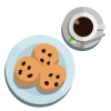 コーヒーとチョコクッキー