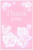 薔薇のメッセージカード　thank you