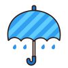 傘・雨（ブルー）