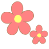 シンプル花（ピンク）